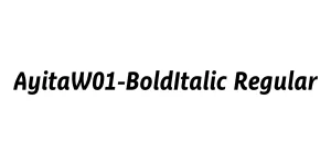 AyitaW01-BoldItalic Regular Font