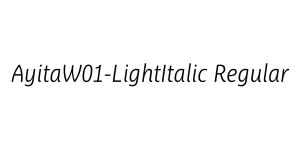 AyitaW01-LightItalic Regular Font