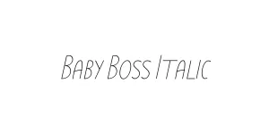 Baby Boss Italic Font