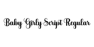 Baby Girly Script Regular Font