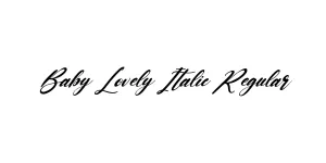 Baby Lovely Italic Regular Font