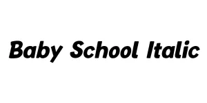 Baby School Italic Font