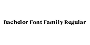 Bachelor Font Family Regular Font