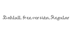 Bahlull free version Regular Font