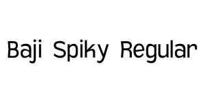 Baji Spiky Regular Font