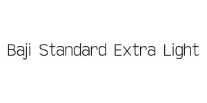 Baji Standard Extra Light Font