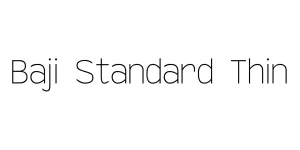 Baji Standard Thin Font