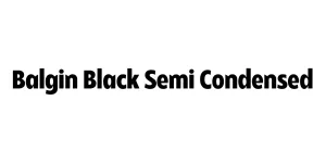Balgin Black Semi Condensed Font