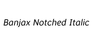 Banjax Notched Italic Font