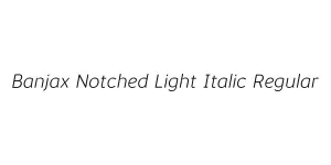 Banjax Notched Light Italic Regular Font