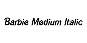 Barbie Medium Italic Font