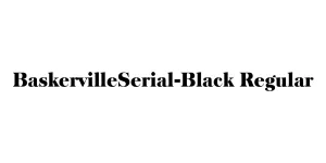 BaskervilleSerial-Black Regular Font