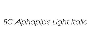 BC Alphapipe Light Italic Font