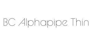 BC Alphapipe Thin Font