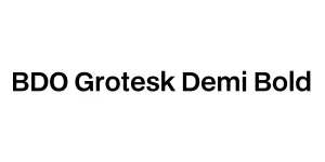 BDO Grotesk Demi Bold Font