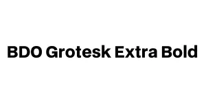 BDO Grotesk Extra Bold Font