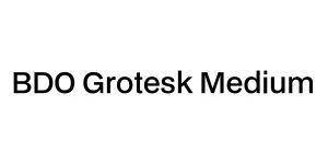 BDO Grotesk Medium Font