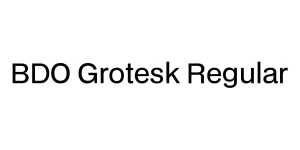 BDO Grotesk Regular Font