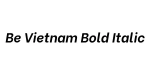Be Vietnam Bold Italic Font