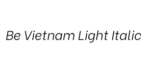 Be Vietnam Light Italic Font
