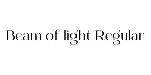Beam of light Regular Font