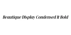 Beautique Display Condensed It Bold Font