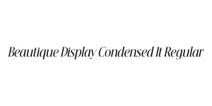 Beautique Display Condensed It Regular Font