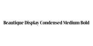 Beautique Display Condensed Medium Bold Font