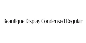 Beautique Display Condensed Regular Font