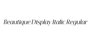 Beautique Display Italic Regular Font
