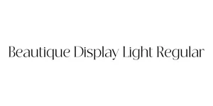 Beautique Display Light Regular Font
