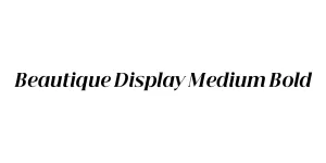 Beautique Display Medium Bold Font