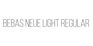 Bebas Neue Light Regular Font