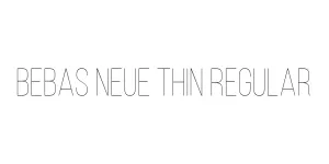 Bebas Neue Thin Regular Font