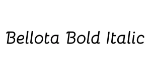 Bellota Bold Italic Font