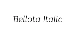 Bellota Italic Font