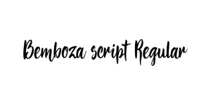 Bemboza script Regular Font