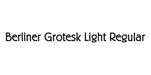 Berliner Grotesk Light Regular Font