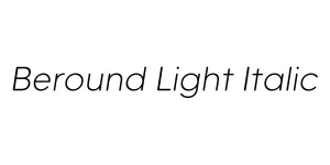 Beround Light Italic Font