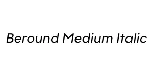 Beround Medium Italic Font
