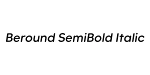 Beround SemiBold Italic Font