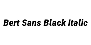 Bert Sans Black Italic Font