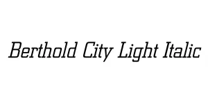 Berthold City Light Italic Font