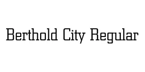Berthold City Regular Font