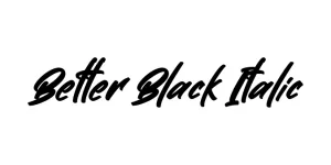 Better Black Italic Font