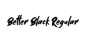Better Black Regular Font