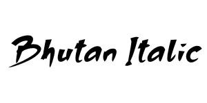 Bhutan Italic Font