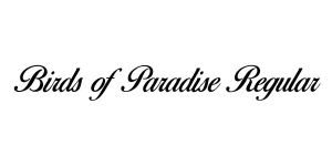 Birds of Paradise Regular Font