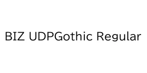 BIZ UDPGothic Regular Font