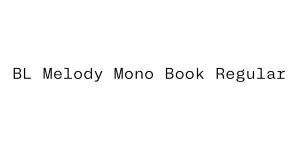 BL Melody Mono Book Regular Font